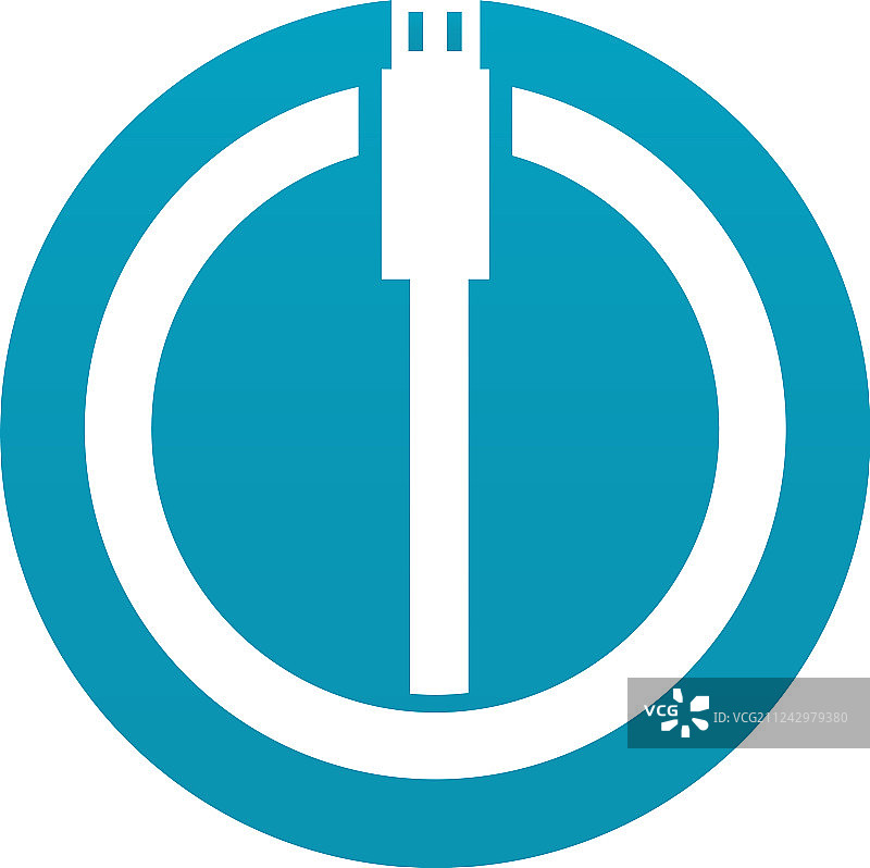 电缆线计算机和插头图标集图片素材