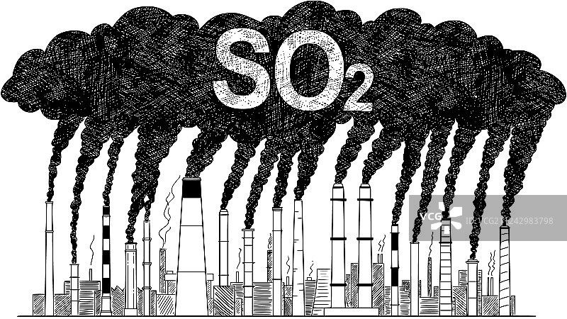 烟囱冒烟概念艺术画图片素材