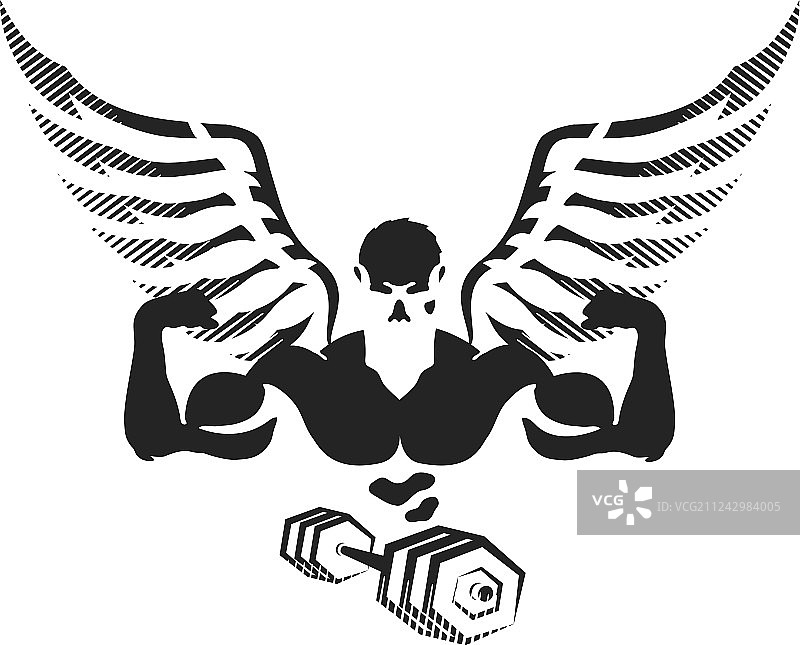 健身房运动翅膀图片素材