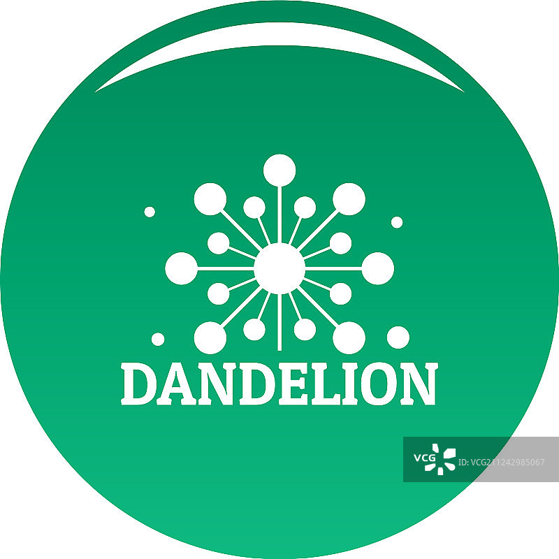 生长中的蒲公英logo绿色图标图片素材