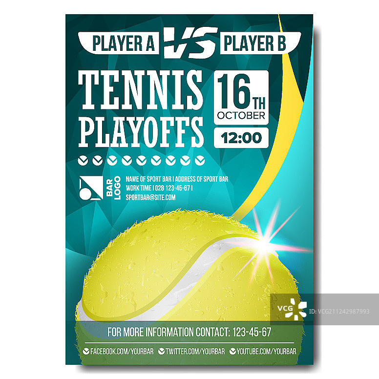 体育酒吧网球海报设计图片素材