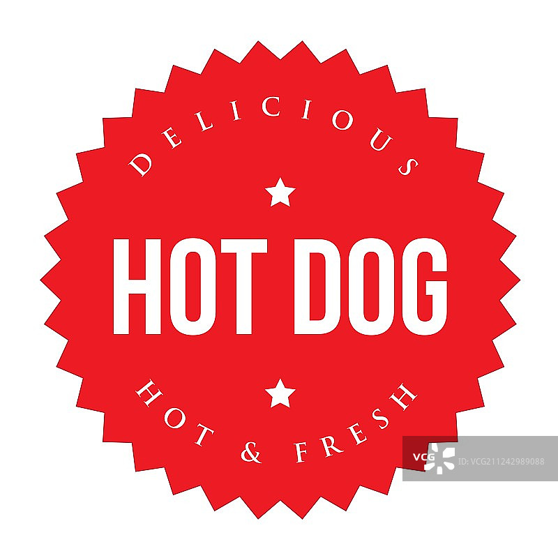 热狗复古标签图片素材