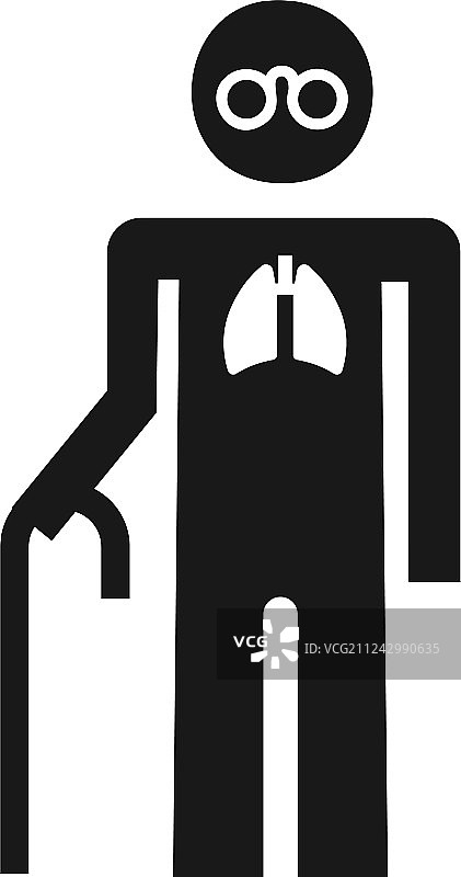 肺炎肺部图标（简约风格）图片素材