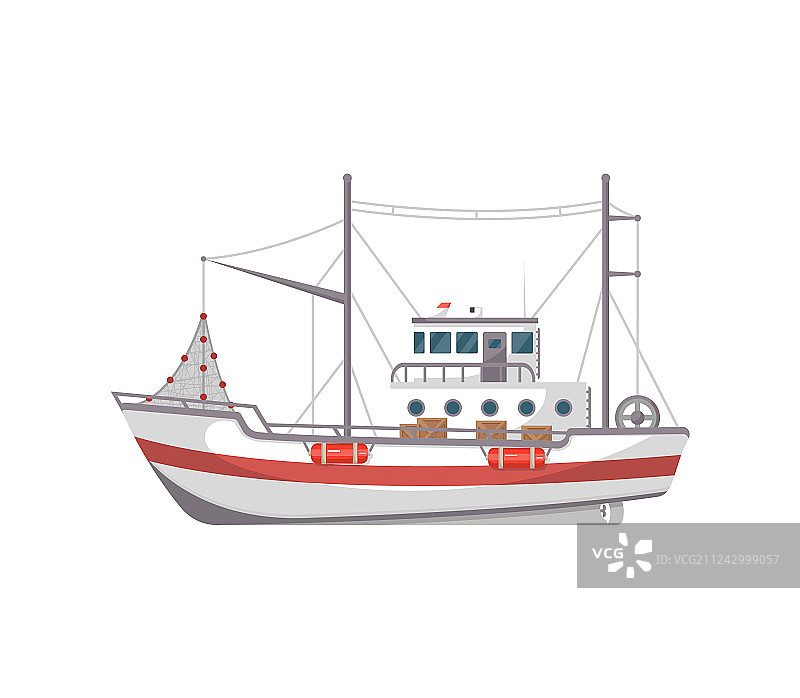 渔船侧视图标图片素材