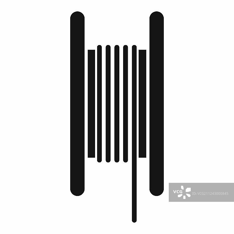 线圈电缆图标简约风格图片素材