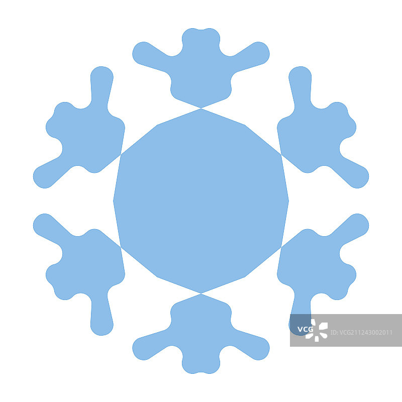 简单的雪花元素图片素材