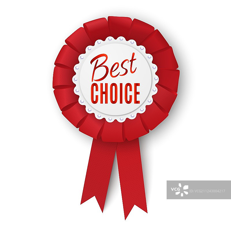 逼真织物颁奖彩带徽章最佳选择图片素材