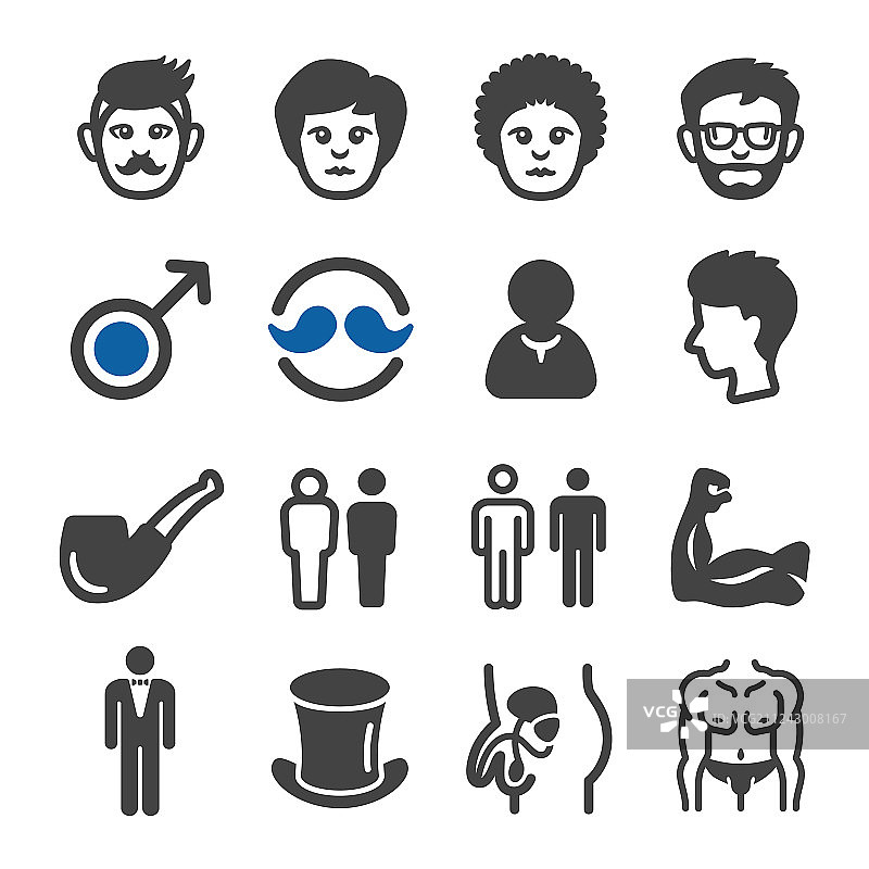男人图标合集图片素材
