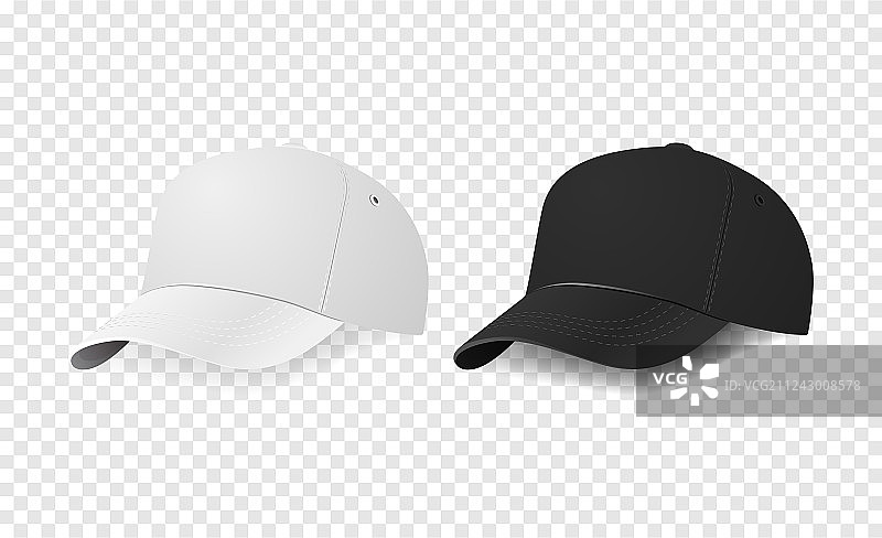 黑白棒球帽图标设计图片素材