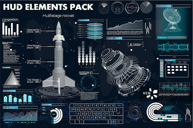 火箭发射控制面板图片素材