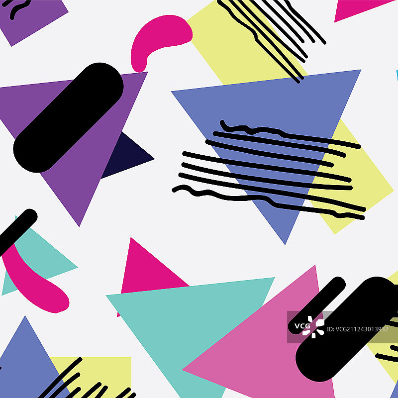 孟菲斯风格抽象三角形背景图片素材