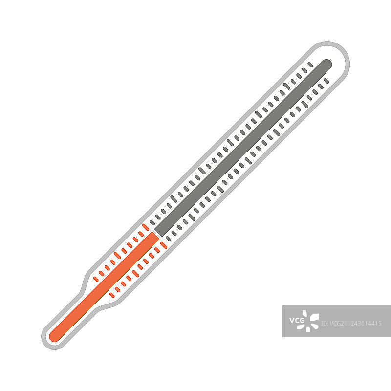 白色背景下的温度计特写图片素材