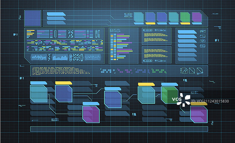 HUD抬头显示信息图表面板图片素材