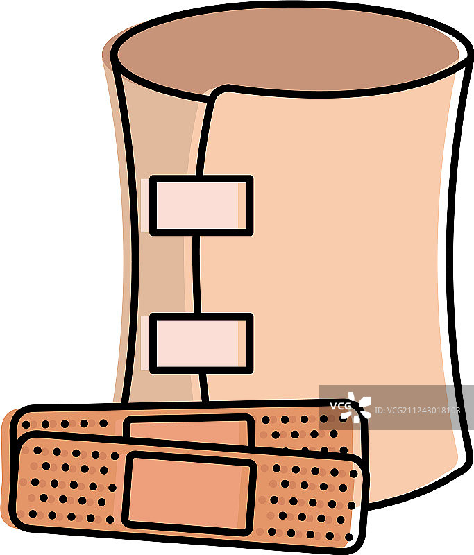 医用绷带和治疗带图片素材