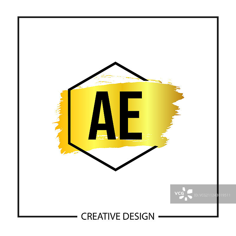 首字母AE logo模板设计图片素材