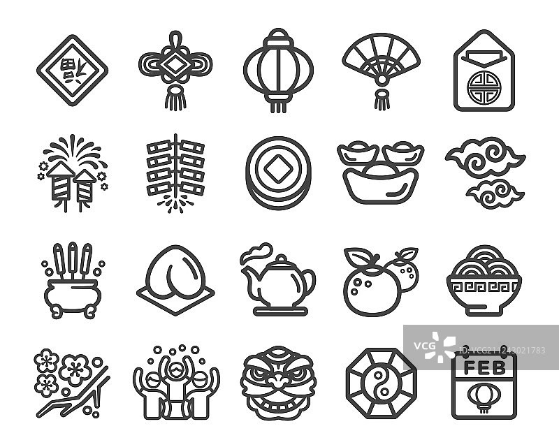 中国新年图标合集图片素材