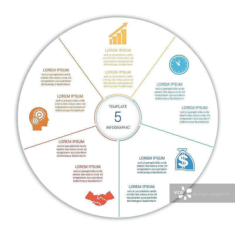 面积环形饼图5图片素材