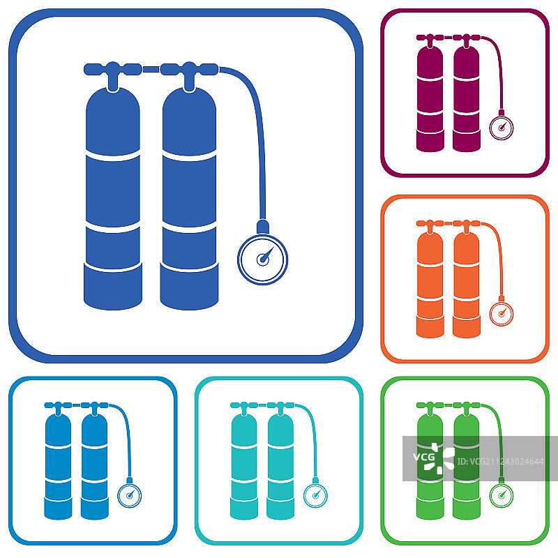 游泳水肺图标图片素材