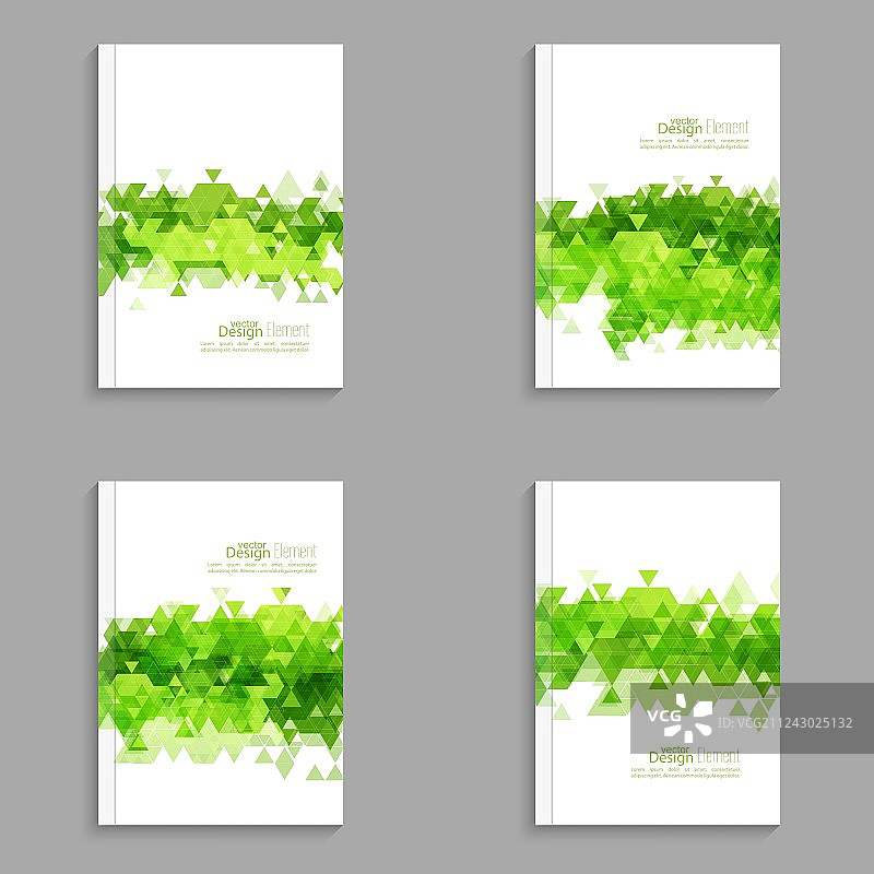 树叶三角形杂志封面图片素材