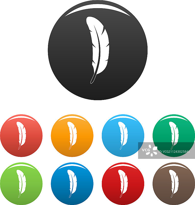 纳瓦霍羽毛彩色图标合集图片素材