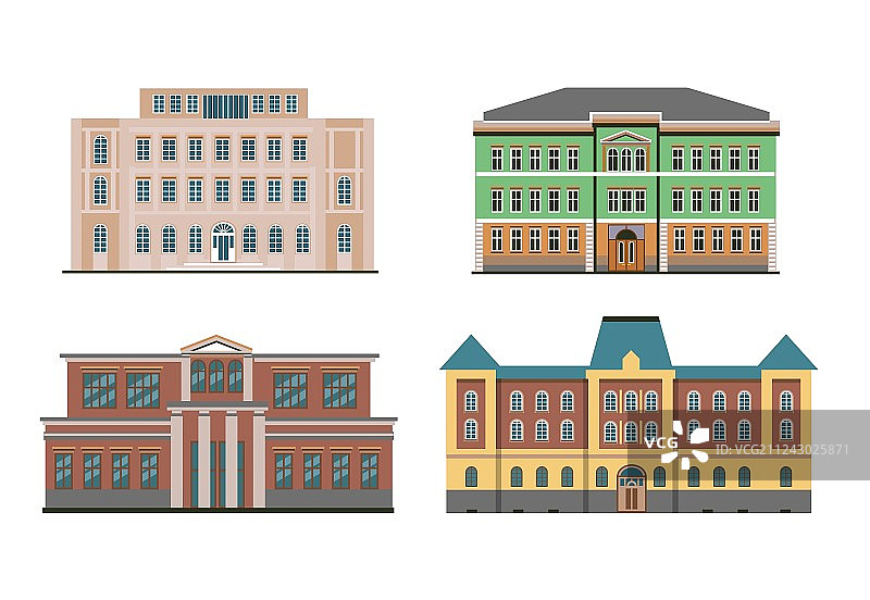 扁平风格历史建筑图片素材