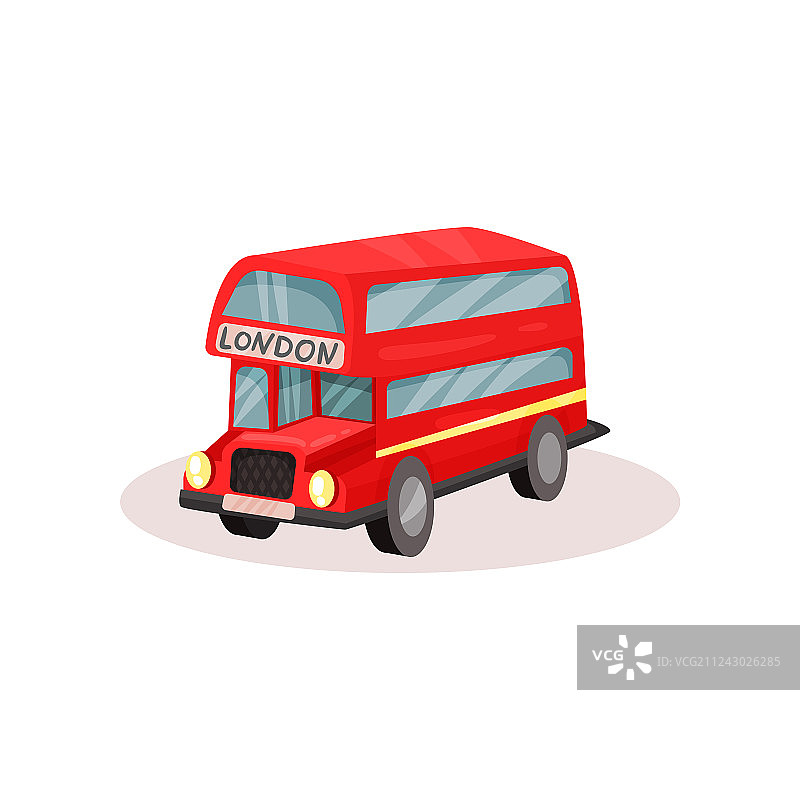 鲜红色双层巴士公共交通图片素材