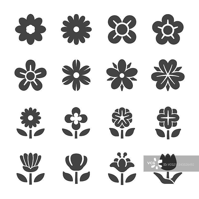 花朵图标合集图片素材