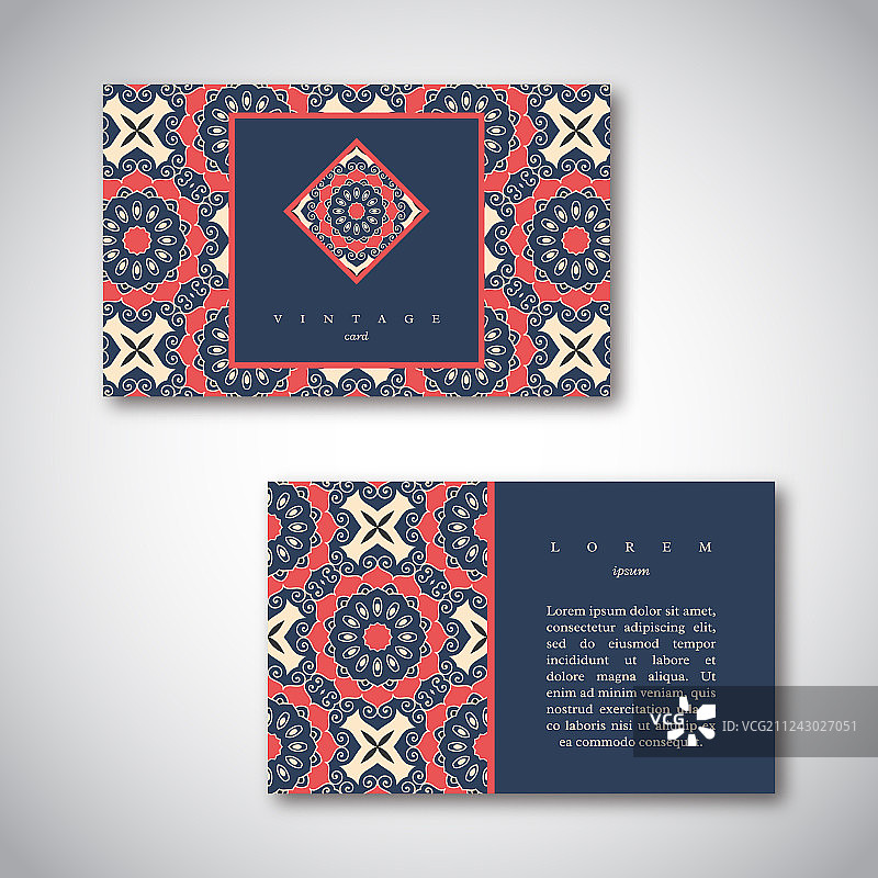 手绘曼陀罗名片素材合集图片素材