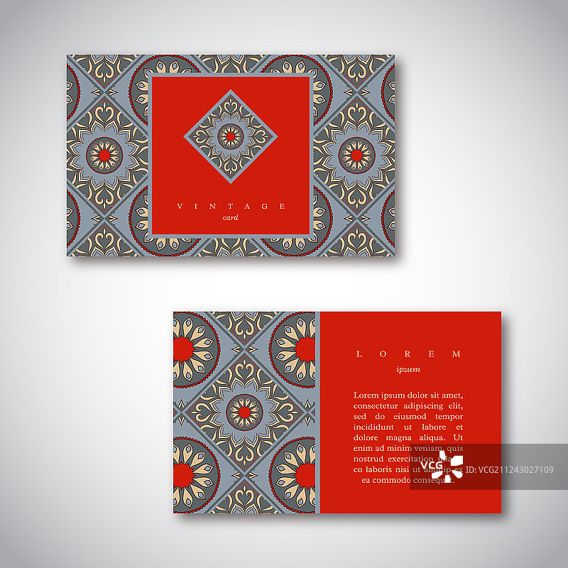 手绘曼陀罗名片素材合集图片素材