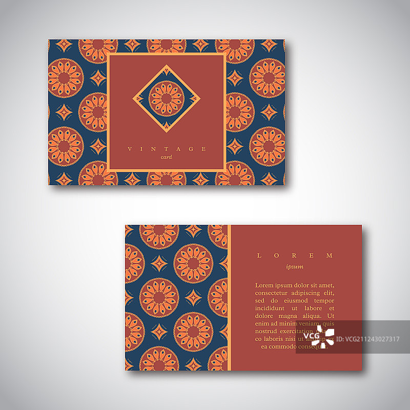 手绘曼陀罗名片素材合集图片素材