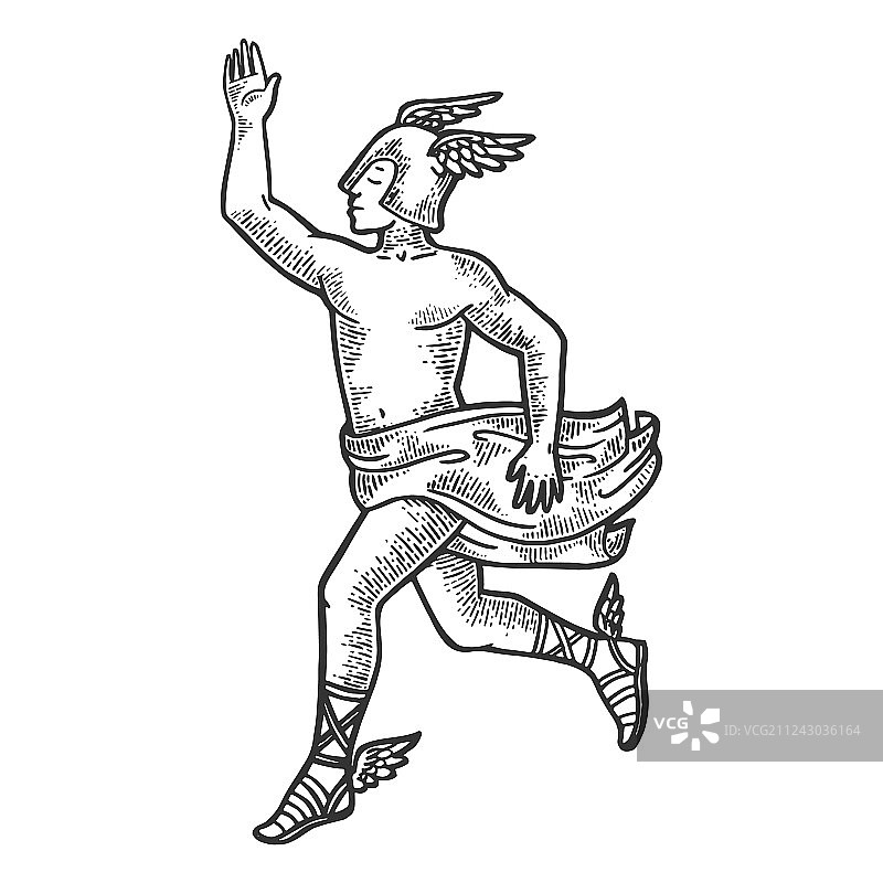 古希腊宗教中的赫尔墨斯神图片素材