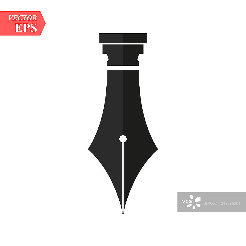 用于书写的钢笔笔尖图片素材