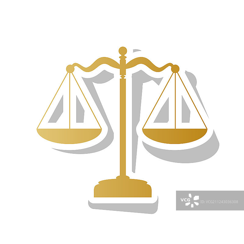 金色渐变的天秤座标志图片素材