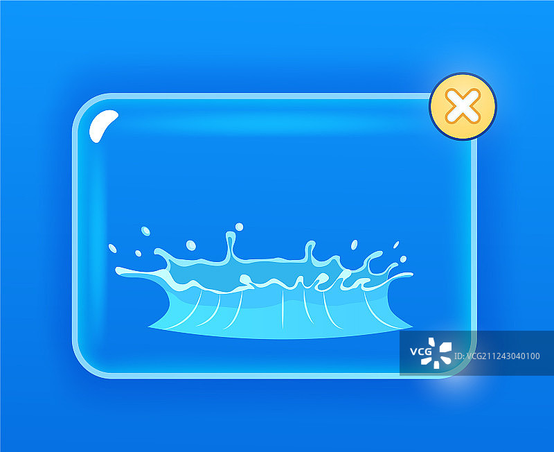 地下涌出的蓝色间歇泉水流绘画图片素材