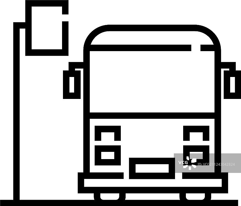 公交车站线路图片素材