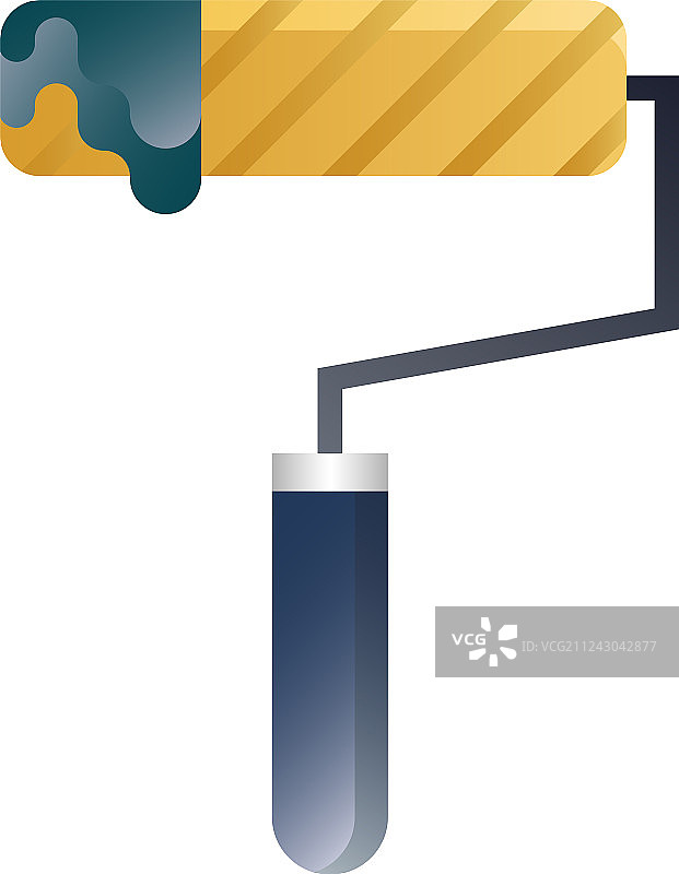 油漆滚筒渐变效果图片素材