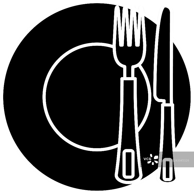 餐叉和餐刀图标图片素材