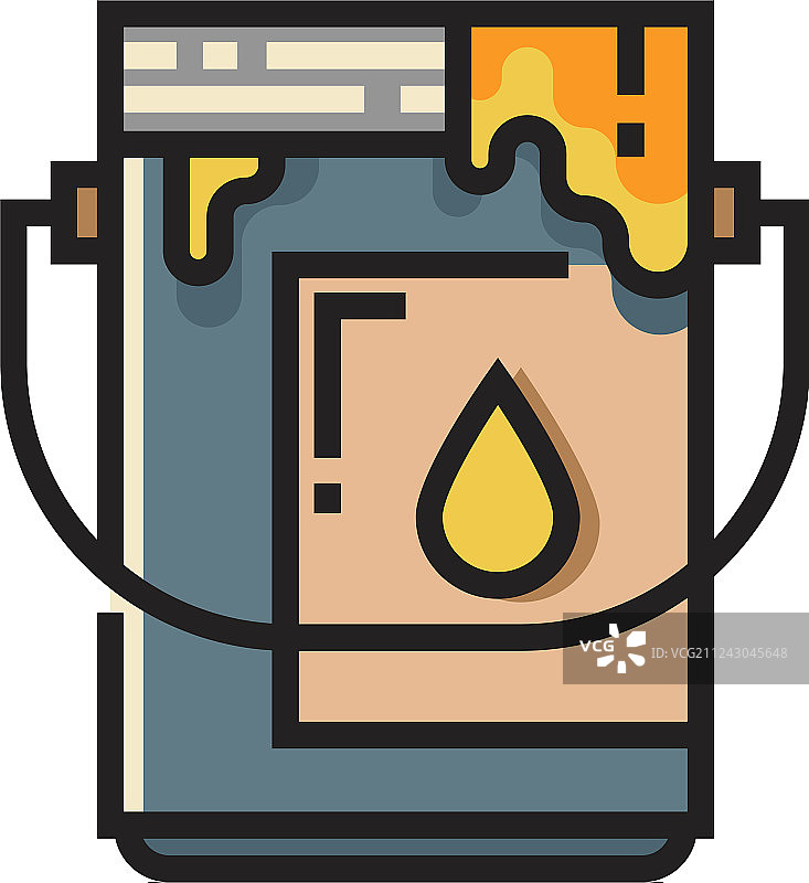 油漆桶线条颜色图片素材