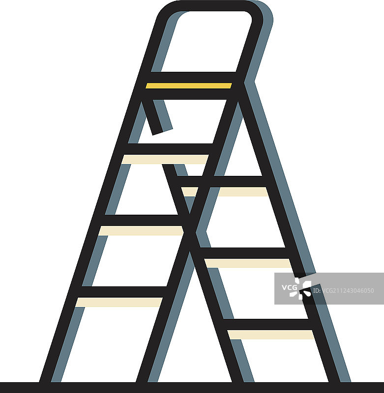 彩色梯子线图片素材