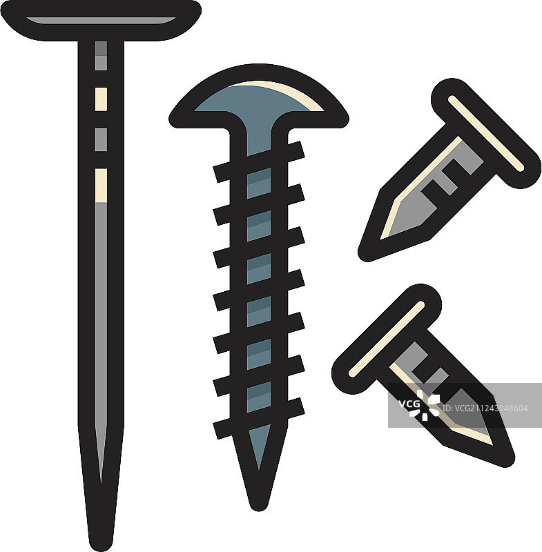 钉子线稿图片素材