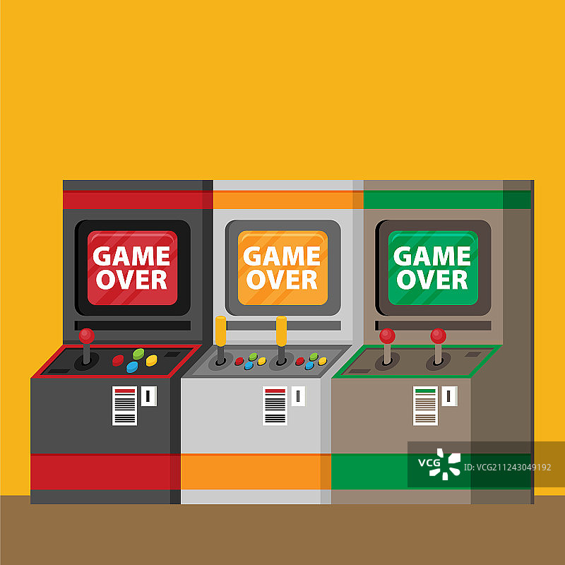 扁平风格复古街机图片素材