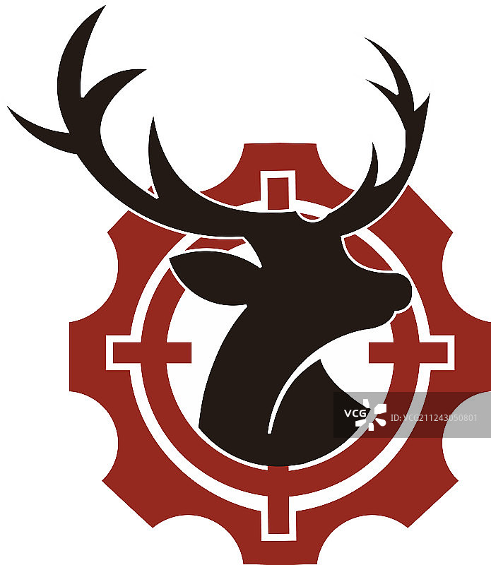 鹿和枪瞄准具图片素材