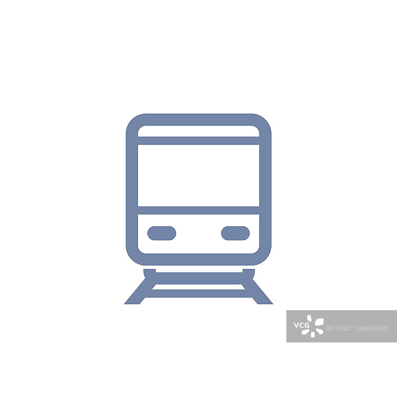 地铁公共交通图标，白色背景上隔离图片素材