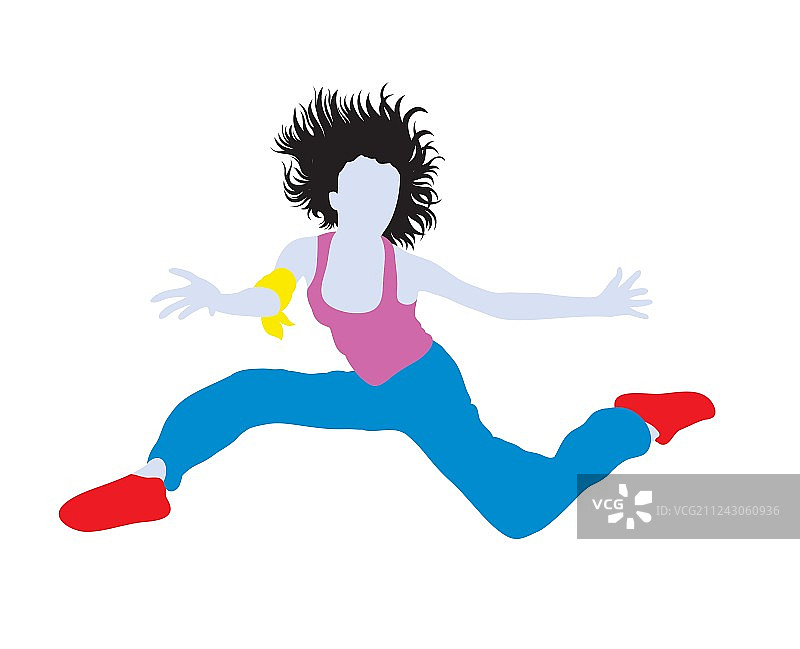 快乐的嘻哈跳跃图片素材