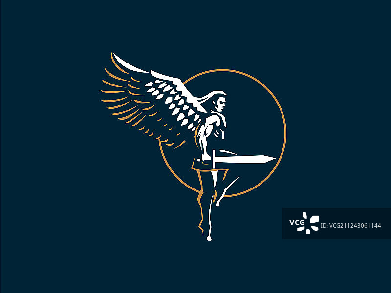 天使男人标志图片素材