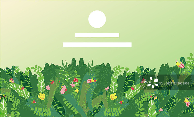 热带绿植登录页面设计图片素材