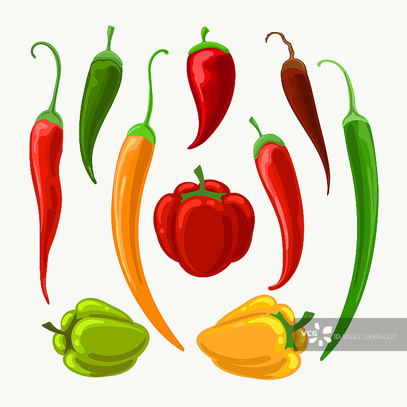 不同辣椒合集图片素材