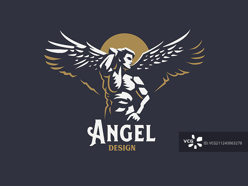 天使男人标志图片素材