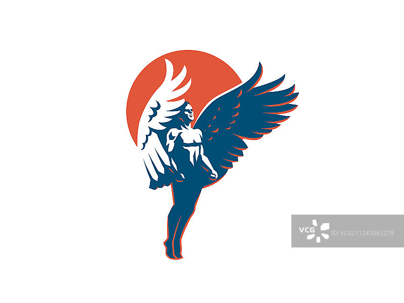 天使男人标志图片素材