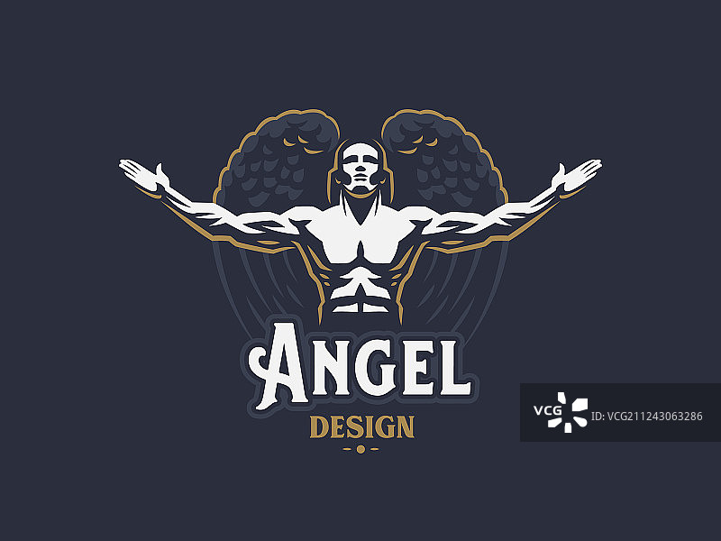 天使男人标志图片素材